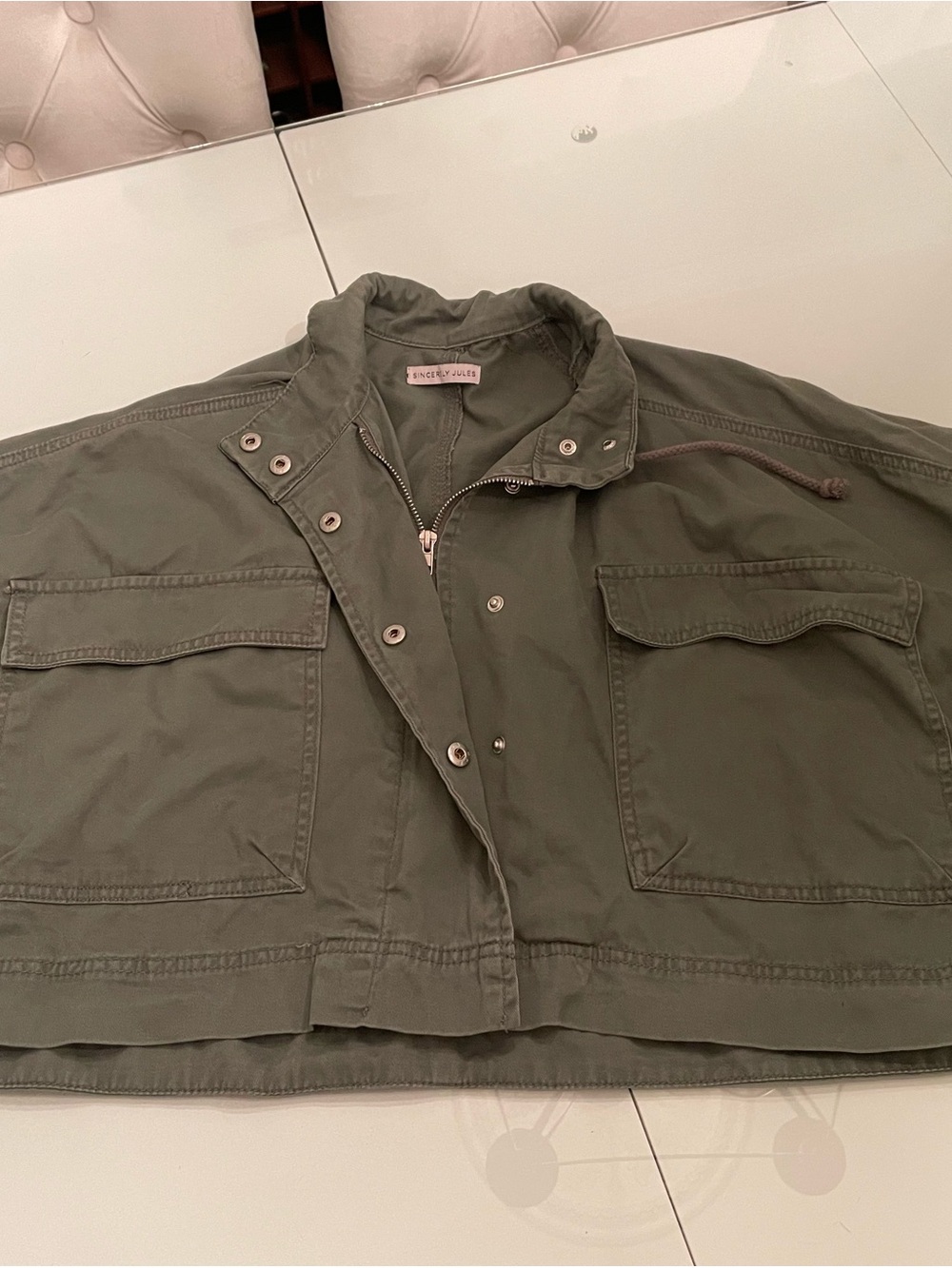Sincerly Jules Olive Green Military Field Jacket